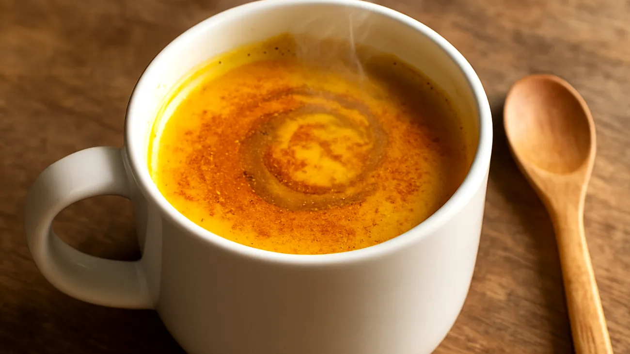 Goldene Milch mit Ashwagandha und Mandelbutter"