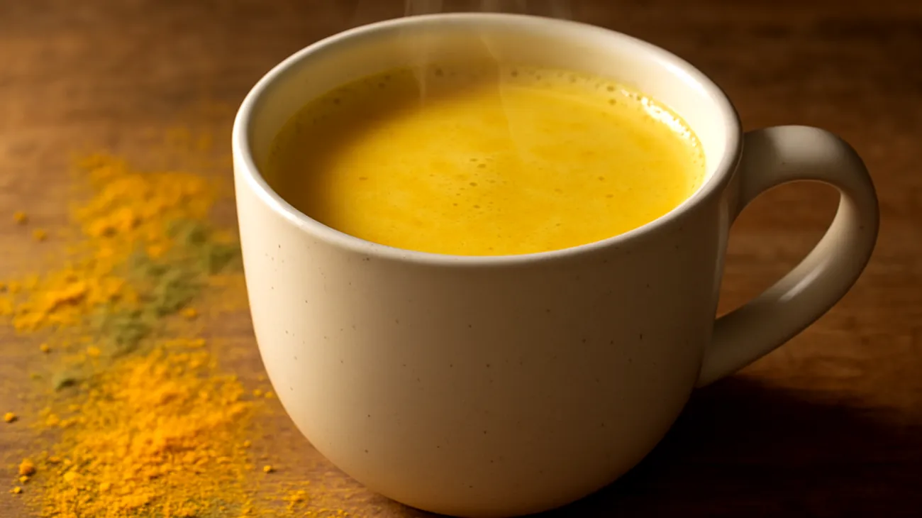 Goldene Milch mit Brahmi-Pulver (Bacopa Monnieri)"
