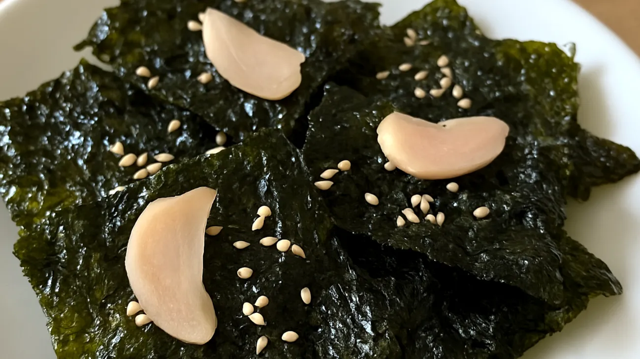 Kelp-Nori-Chips mit Sesam und Ingwer"
