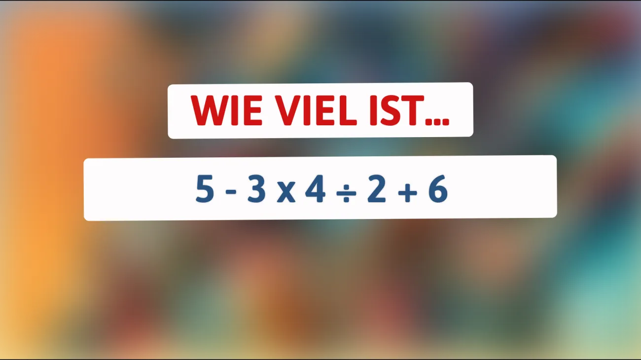 Löst du dieses mathematische Rätsel? Nur 1 % der Menschen kennen die richtige Antwort!"